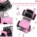 NQD RC Cars with DIY Sticker, Pink Remote Control Car for Girls, 2.4Ghz Jeep RC Trucks, Little Girl Toys Birthday Xmas for 3 Years Old and Up