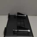 Bedside Shelf for Dorm Bunk Bed, Clip On Nightstand, Bed Side Table Tray Organizer, College Dorm Room Essentials for Girls/Guys, Bedside Tray with Cable Management for Dormitory, Back to School (Black)