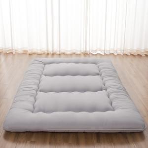 Japanese Floor Mattress, Futon Mattress with Portable Storage Bag and Washable Cover, Roll Up Thick Tatami Mat Suitable for Camping, Guest Room, Grey, Twin