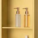 SaniteModar Shower Niche, Stainless Steel Shower Niche No Tile Needed, Recessed for Bathroom Storage (Brushed Gold, 18" x 12" Double)