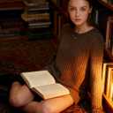 Liloak 2/3 Pack of Womens Tunic Shirts Long Sleeve Loose Fit Sweaters Crew Neck Fall Fashion Pullover Shirts Pack Lightweight (L)