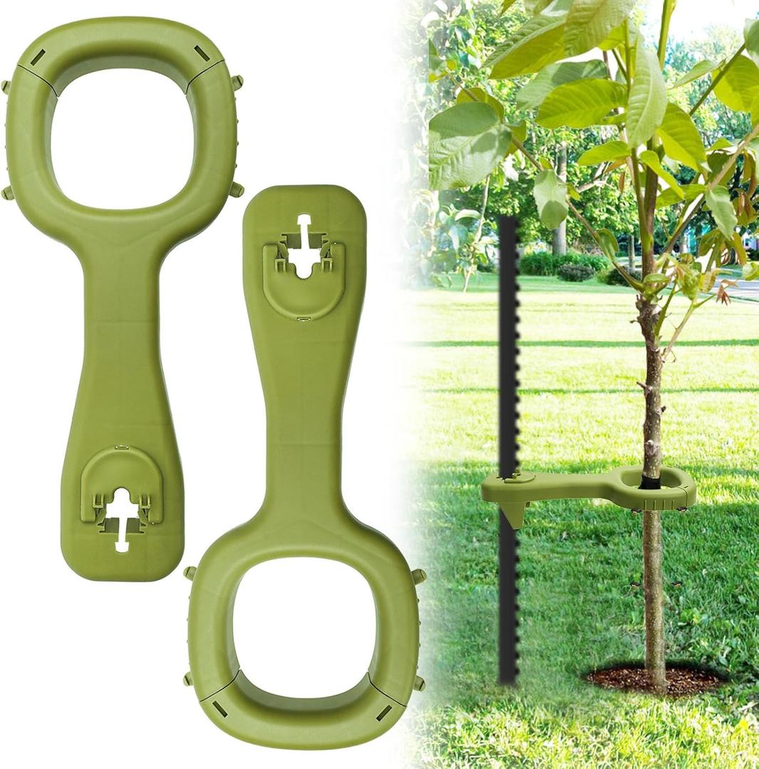 Tree Supports Young Trees, 2 PCS Tree Holder Stabilizer Support Tree Straightening Kit for Leaning Tree, Greater Stability Can Withstand Severe WeatherT-Posts Unincluded