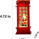 2 x Lighted Christmas Snow Globe Water Lantern with Swirling Glitter Decoration Festival Ornament Light for Tabletop Bedroom Living Room Home Party Decoration, Battery Operated Tree