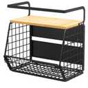 Ofirayhome Magnetic Shelf for Fridge with Wood Lid, Fruit Potato and Onion Storage Bins, Pantry Organizers & Storage, Large Container Magnetic Spice Rack for Refrigerator, Kitchen Counter, Cabinet