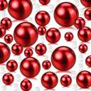 20mm 14mm 10mm 200 PCS Red Floating Beads for Centerpiece, 1600 PCS Water Gel Beads for Vases, Small No Hole Pearls Vase fillers for Home and Wedding Decor