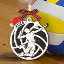 Volleyball Christmas Ornament 2025 - Sport Ornament for Boy Girl, Volleyball Gifts for Player Coach Team Friend, Wooden Christmas Ornaments for Tree Decor - Holiday Keepsake & Xmas Gift Exchange Idea