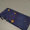 Djaby Night Sky Stars Curtain for Kids, Blue Starry Space Galaxy Pattern Window Treatments for Boys Girls Bedroom Toddlers Room Living Room Decor 42" W X 45" L