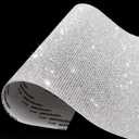 Bling Crystal Rhinestone Sheets Self Adhesive, Glitter Rhinestone Sheet for Car Craft Decoration, DIY Rhinestone Stickers, 9.4 x 7.9 Inch (Clear)