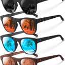 IKTOD 4 Pack Polarized Sunglasses for Men and Women,UV Protection Mens Sun Glasses for Fishing Running Cycling Driving (4 Pack-black/Blue/Red/Brown-m01)