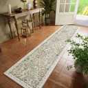 Washable Kitchen Rug Runners for Hallways: 2'x10' Bedroom Rug Non Slip Low Pile Stain Resistant Soft Indoor Floor Carpet Runner Rug for Entryway Hallway Kitchen Laundry Room Farmhouse