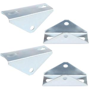 4 Pcs Adjustable Angle Solar Panel Tilt Mount Bracket for 1-5/8" Strut Channel, Pivot Holes Accept 1/2" Bolt