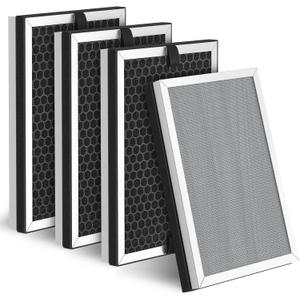 JF260 Replacement Filter Compatible with JF260 Air Purifier, 3-in-1 Pre-Filter, HEPA, Activated Carbon Filtration System - 4 Pack