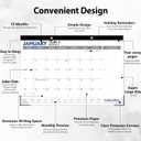 OuMuaMua Large Desk Calendar 2026-2027, Jun 2026-Dec 2027, Jumbo 20" x 30", 30"x20"
