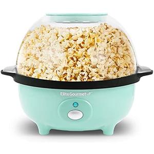 Amazon.com: Elite Gourmet EPM330M Automatic Stirring 12-cup Popcorn Maker Popper, Hot Oil Popcorn Machine w/Measuring Cap & Built-in Reversible Serving Bowl, Great for Home Party Kids, Safety ETL Approved, Mint: Home & Kitchen
