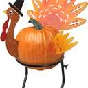 yosager Male Turkey Pumpkin Making Kit, Thanksgiving Decorations DIY Pumpkin with Stand, Colorful Metal Turkey Parts Poke into Pumpkin, Indoor/Outdoor Thanksgiving Autumn Fall Harvest Home Decor