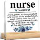 Nurse Gifts for Women, Nurse Appreciation Gifts Office Desk Sign, Thank You Gift for Nurse, Nurse Gift for Birthday Christmas Retirement, Nurse Definition Clear Acrylic Sign Keepsake