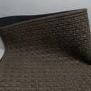 Mohawk Home Entryway Door Mat 60x33 Inch All Weather Doormat Outdoor Non Slip Recycled Rubber, Brown Squares