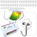 QUALIALL 40pcs Heavy Duty Adhesive Hooks for DamageFree Hanging  Transparent Plastic Hangers for Ceilings and Walls
