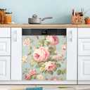 JIPONI Dishwasher Magnetic Cover White Gold Marble Dishwasher Magnetic Kitchen Art Decor, Dishwasher Magnetic Sticker 23 W x 26 H Inch