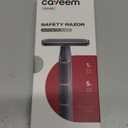 Double-Edge Safety Razor, Single-Blade Razors with 5 Stainless Steel Razor Blades for Men and Women, Reusable Metal Razor  Gun Metal Black (1 Count (Pack of 1))