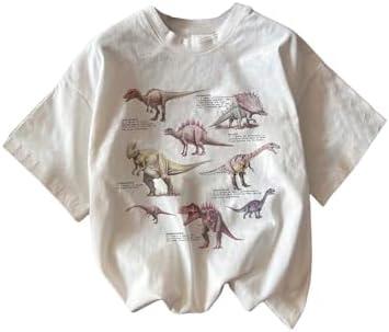 Floerns Women's Graphic Crew Neck Short Sleeve T Shirts Animal Print Casual Tee Top White Multi X-Large