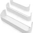 29325760166 RV Refrigerator Door Shelf Kit Compatible with Dometic DM2672 DM2682 DM2683 DM2862 DM2652, Replace RV Fridge Freezer (3316081901) /Upper (2932576016) /Bottom (2932575018) Door Shelf