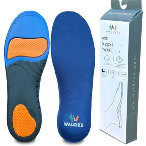 Walkize Arch Support Insoles Women - Plantar Fasciitis Relief, High Arch Support Shoe Inserts for Women & Men, EVA + Mesh Cloth Cushioning Foot Pain Relief Insoles - Small/38-40, 2-Pack