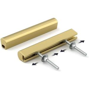 Goldenwarm 10 Pack Adjustable Drawer Pulls Gold Cabinet Handles for Kitchen Hardware 1" to 4"(25-102 mm) Hole Distance