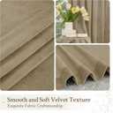 LAMIT Dark Taupe Velvet Curtains 84 Inch for Living Room, Thick Blackout Thermal Insulated Panels Room Darkening Country Decor Back Tab and Rod Pocket Drapes for Bedroom, 2 Panels, 52 x 84 Inch