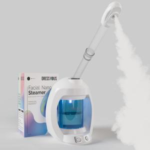 Facial Steamer, Face Steamer for Esthetician and Nano Ionic Portable Ozone Hair Steamer, Professional Facial Steamer for Home Facial Spa(White)