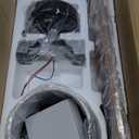 GESUM 52 Inch Ceiling Fan with Lights, Flush Mount Quiet Ceiling Fan with Remote Control, Reversible DC Motor, 6 Speeds for Indoor Outdoor (White Wood)