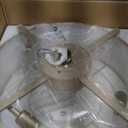 18" Gold Fandelier Ceiling Fan with Light, Fabric Boho Chandelier Ceiling Fans with Lights Remote Control, Mid-Century Modern Caged with 6 Speeds for Bedroom, Nursery