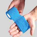 Self Adhesive Bandage Wrap Set, 10 Rolls, 1-4 Inch x 5 Yards, Elastic Cohesive Bandage Wrap, Vet Wrap, Ankle Tape, Tattoo Grip Tape Wrap, Athletic Tape - Blue