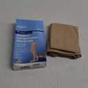 Amazon Basic Care Medical Compression Stockings, 20-30 mmHg Support, Women & Men Thigh Length Hose, Open Toe, Beige (Medium)