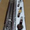 YaFex Curtain Rods 32-144 Inch, Heavy Duty 1 Inch Adjustable Curtain Rod for Windows, Bronze Extra Long Window Treatment Rods, Modern Design, Easy Installation