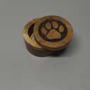 EDHAS Acacia Wood Decorative Urns Funeral Cremation Urn for Ashes for Dogs, Pet Urns for Cats (3.5" x 3.5" x 2.5")