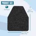 Houseables Urinal Mats, Urinal Mats for Men Bathroom, Floor Pads, Disposable Toilet Matt, for Pee, Commercial, Reusable, Urine, Splash Guard, Drip, Restroom, Mens Room, Large, Black, 17.25x20.5, 12PK