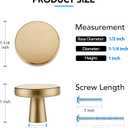 HOME EDIT 10 Pack Champagne Bronze Cabinet Knobs Zinc Round Knobs for Kitchen, Bathroom, Closet, and Dresser