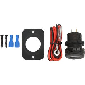 QC 3.0 Car Charger Socket, 12V Fast Charge Dual Port USB Power Outlet Charging with Voltage Display for Trucks Vans RVs