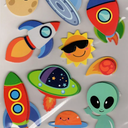 Metallic Pop Up Stickers Outerspace 7 Pack