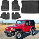 All Weather Floor Mats & Cargo Liner Compatible for 1997-2006 Jeep Wrangler TL/LJ Accessories (for1997-2006 Jeep Wrangler TJ/LJ)