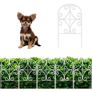 ShopLaLa Garden Border Animal Barrier (10 Panels), 12in(L) x 24in(H) Wire Fence Butterfly Arch Panel Outdoor Decorative Fencing Rustproof Metal for Lawn Landscape, Dog Fences for the Yard No Dig