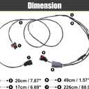 X AUTOHAUX 1 Set Front Fog Light Lamp Wiring Harness for Chrysler 300 2005 2006 2007 2009 2010 No.5059136AB Fog Light Adapter Harness