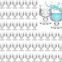 Suclain 36 Pcs Shot Glass Bulk Set 1.5 oz Mini Cute Cordial Glasses with Stem Sherry Glasses Clear Shot Glassware for Wine Liqueur Tequila Whiskey Beverage Wedding Party Bar Supplies