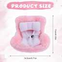 Car Safety Seat for Dolls, Pink Decorative Sofa Seat with Soft Furry Cushion and Headrest for Car Air Vents Decor to Display Doll Toy Ornaments Accessories