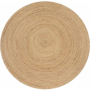 Rug Area Rugs Natural Jute 3' Round for Livingroom Bedroom Washable Reversible RagRug Braided Carpet Farmhouse Kitchen Indoor Outdoor Area Runner Mat for Hallway, Entryway,Garage, Patio