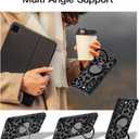 Fiyart Designed for Samsung Galaxy S21 Plus Case Leopard Ring Holder Kickstand Magnetic Bumper Compatible with MagSafe Camera Lens Protection for Women Men Cheetah Print S21+ 6.7"-Black