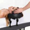 Massage Headrest for Bed, Massage Home Mattress Top Massage Bed Head Extension Kit, Adjustable Headrest Face Cushion Massage Table at Home, Face Down Pillow After Eye Surgery (Black)