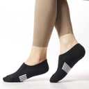 Toes Home No Show Socks Womens Cushioned Low Cut Athletic Hidden Liner for Sneakers Ankle Invisible Running Socks 4/6 Pairs (Black)