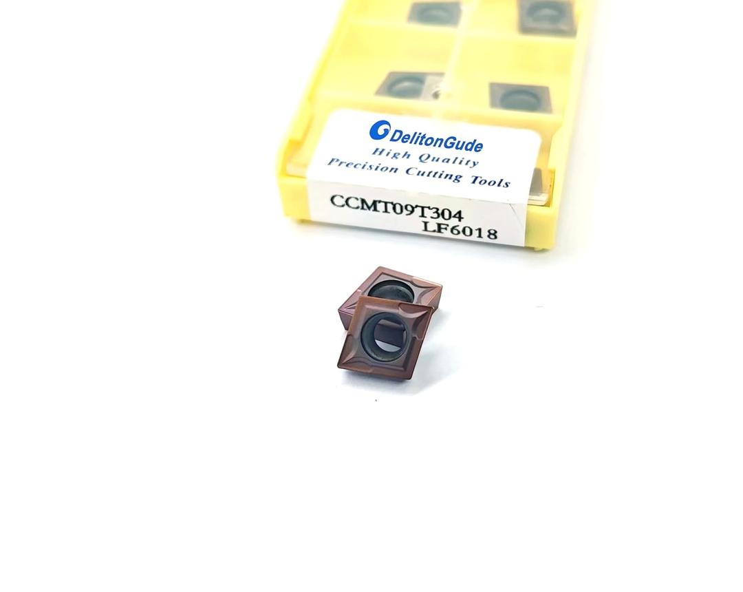 10pcs CCMT09T304 CNC Lathe Indexable Solid Carbide Milling Turning Insert for The Finishing of Steel and Other Metal (CCMT09T304 LF6018)